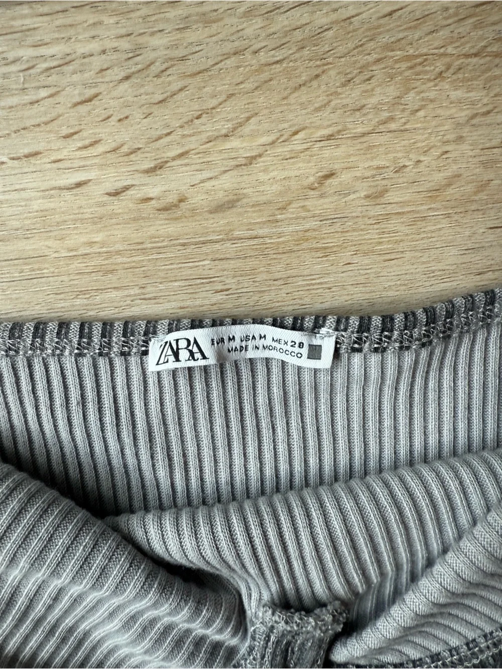 Zara Strapless Tie-Dye Ribbed Maxi Dress - Black & Gray - Picture 3 of 3